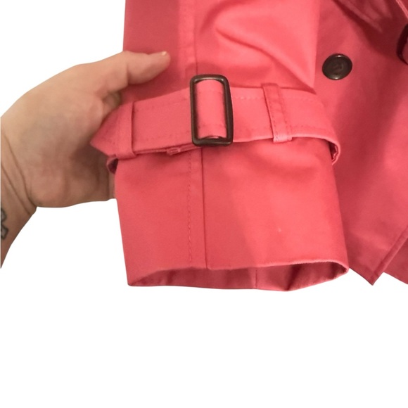 Coach Pink Double-Breasted Trench‎ Coat XS - Picture 13 of 14
